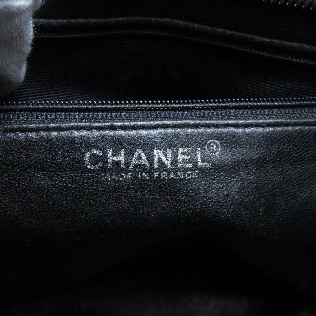 CHANEL Tote Bag Caviar skin black Replica Tote SilverMetal Women Used Authentic