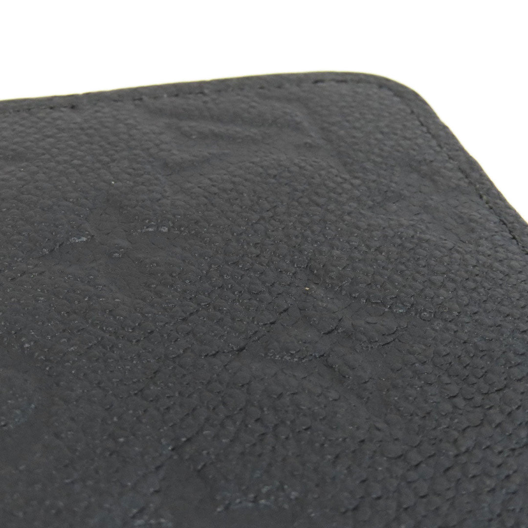 LOUIS VUITTON Long Wallet Purse M61864 Ann Platt black Zippy wallet Women Used Authentic