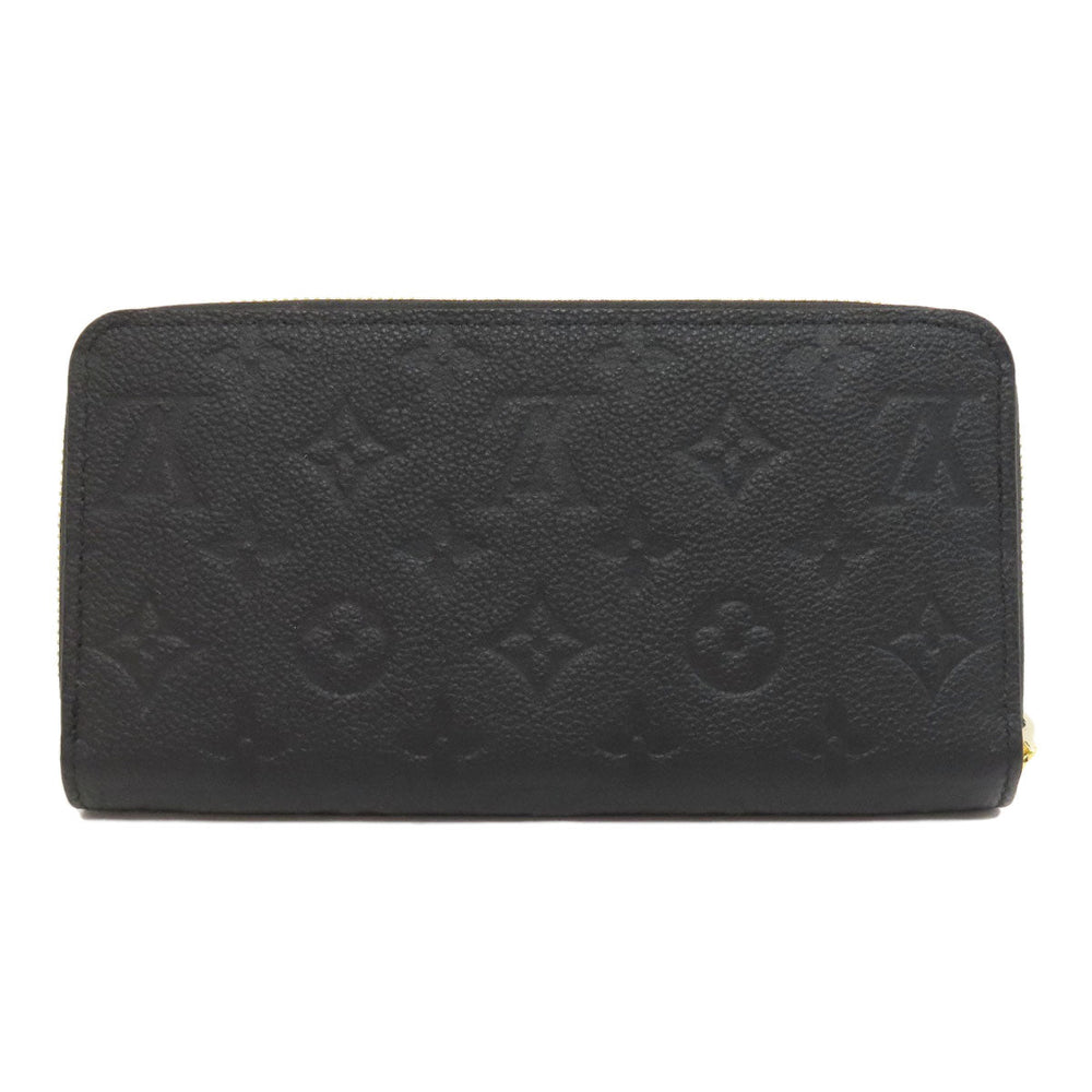 LOUIS VUITTON Long Wallet Purse M61864 Ann Platt black Zippy wallet Women Used Authentic