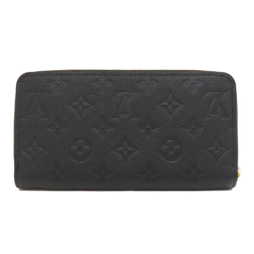 LOUIS VUITTON Long Wallet Purse M61864 Ann Platt black Zippy wallet Women Used Authentic