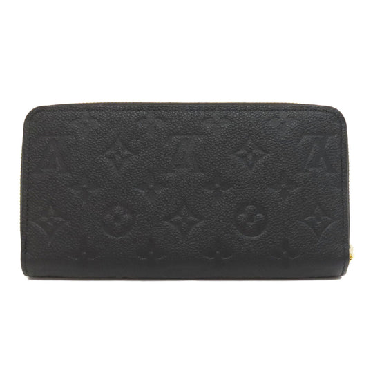 LOUIS VUITTON Long Wallet Purse M61864 Ann Platt black Zippy wallet Women Used Authentic