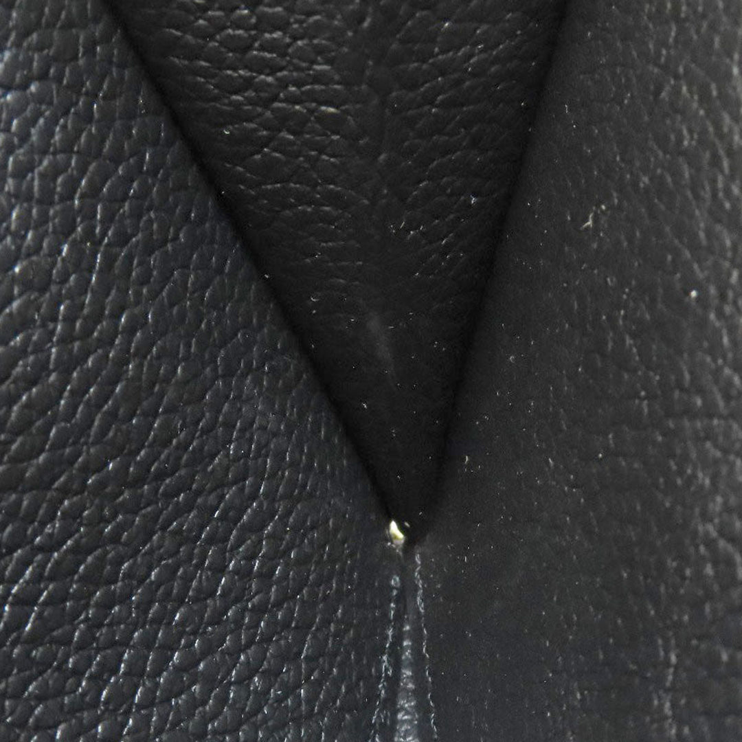 LOUIS VUITTON Long Wallet Purse M61864 Ann Platt black Zippy wallet Women Used Authentic