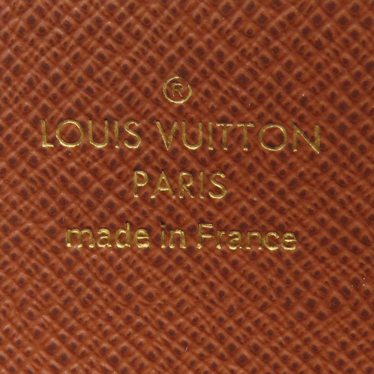 LOUIS VUITTON Long Wallet Purse M42616 Monogram canvas Brown Zippy wallet Women Used Authentic