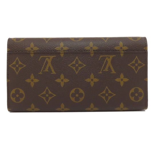 LOUIS VUITTON Long Wallet Purse M62234 Monogram canvas Brown Portefeuille Sara Women Used Authentic