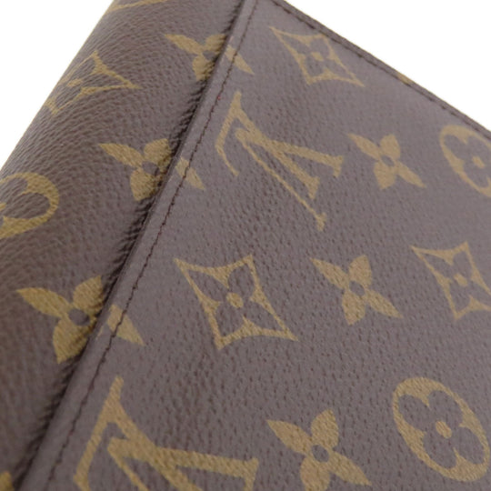 LOUIS VUITTON Long Wallet Purse M62234 Monogram canvas Brown Portefeuille Sara Women Used Authentic