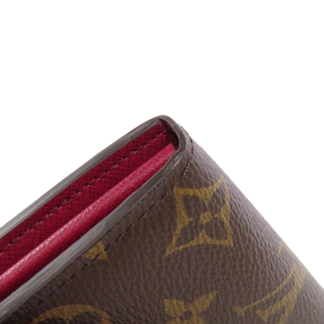 LOUIS VUITTON Long Wallet Purse M62234 Monogram canvas Brown Portefeuille Sara Women Used Authentic