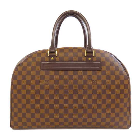LOUIS VUITTON Boston Duffel bag N41454 Damier canvas Brown Norita 24 Women Used Authentic