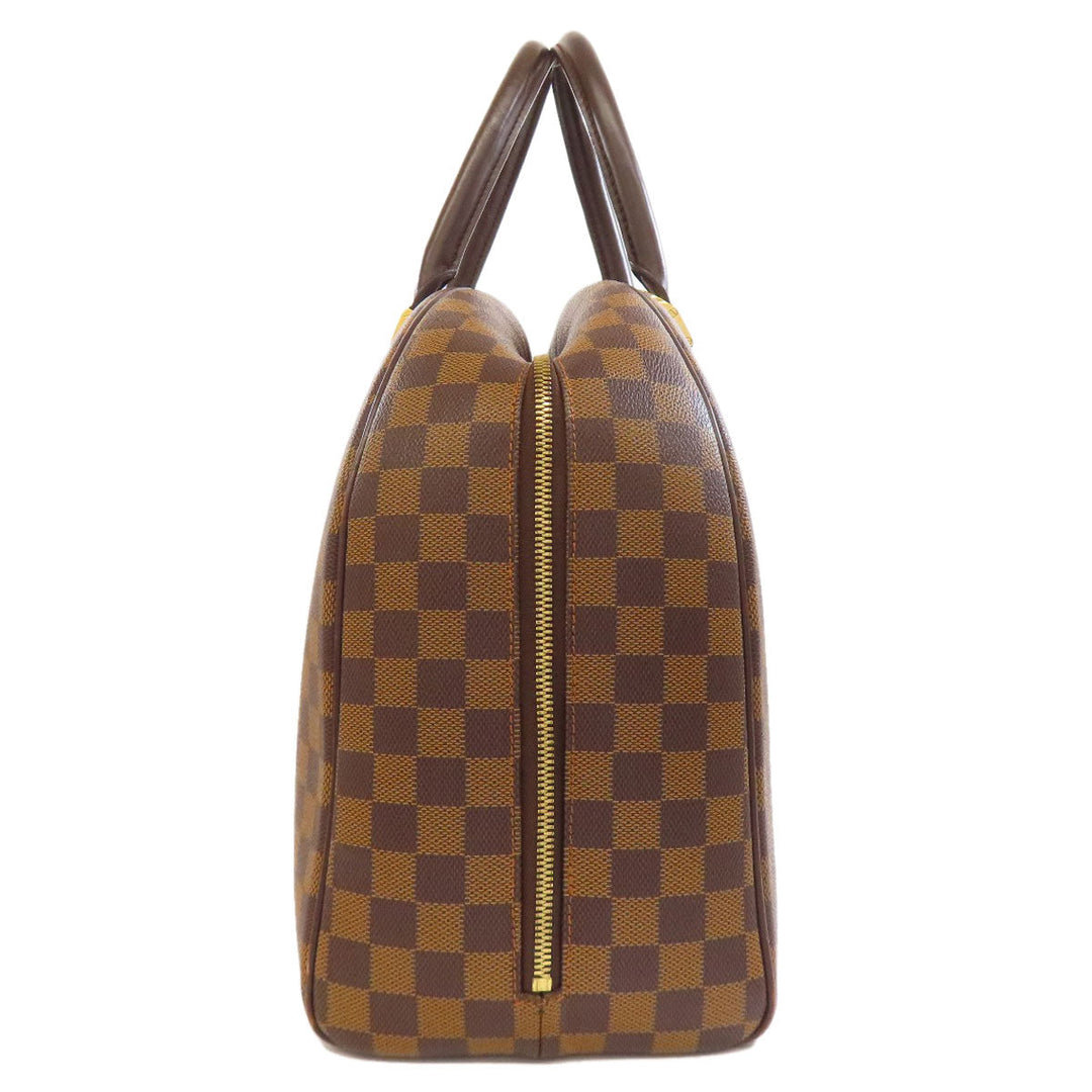 LOUIS VUITTON Boston Duffel bag N41454 Damier canvas Brown Norita 24 Women Used Authentic
