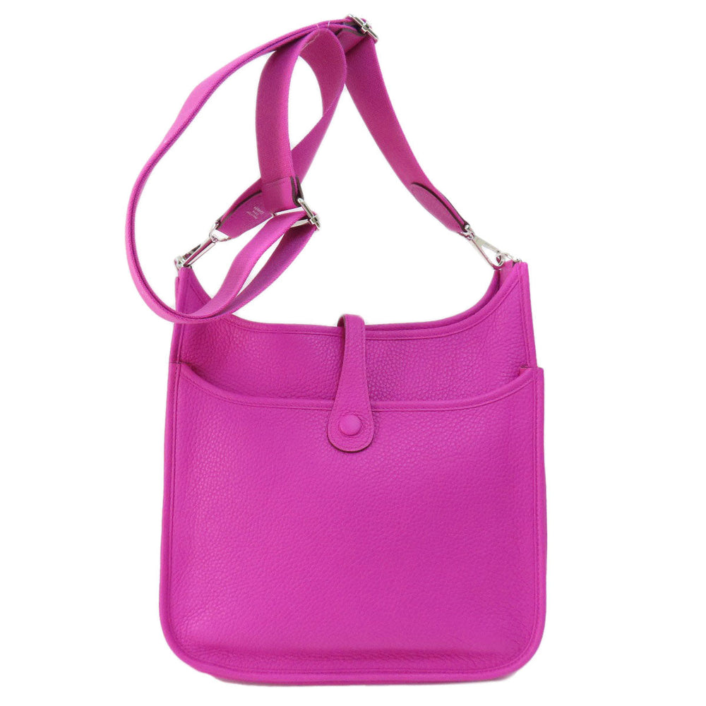 HERMES Shoulder Bag Taurillon Clemence purple Evelyn 3 PM SilverMetal Women Used Authentic