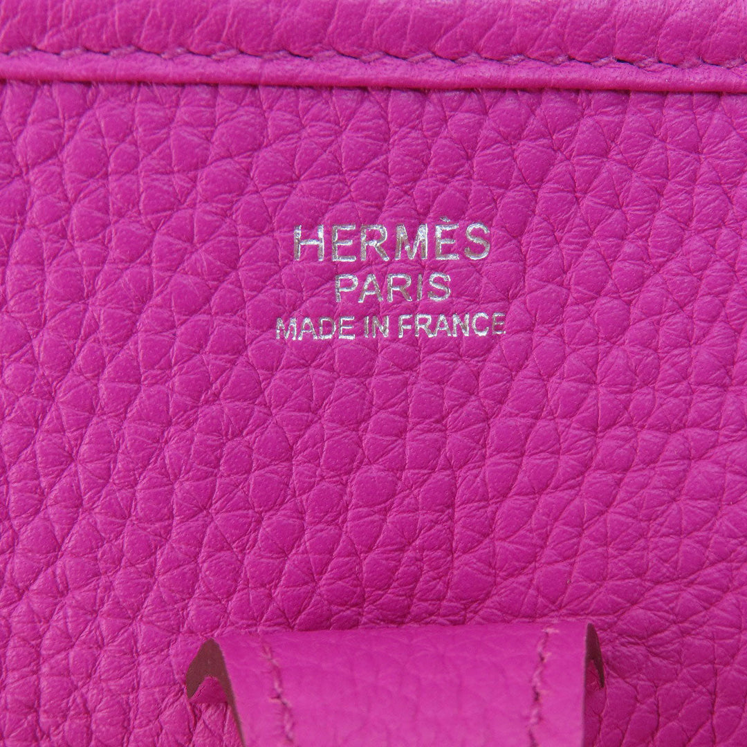 HERMES Shoulder Bag Taurillon Clemence purple Evelyn 3 PM SilverMetal Women Used Authentic