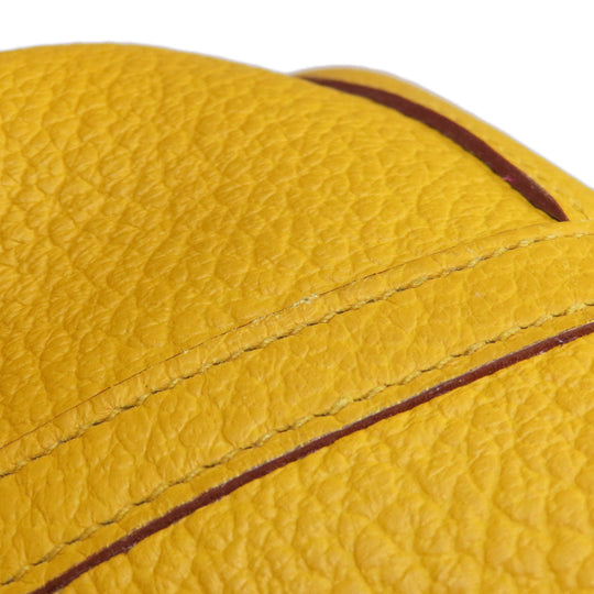 HERMES Tote Bag Country yellow Garden Party PM Jaune Ambre SilverMetal Women Used Authentic