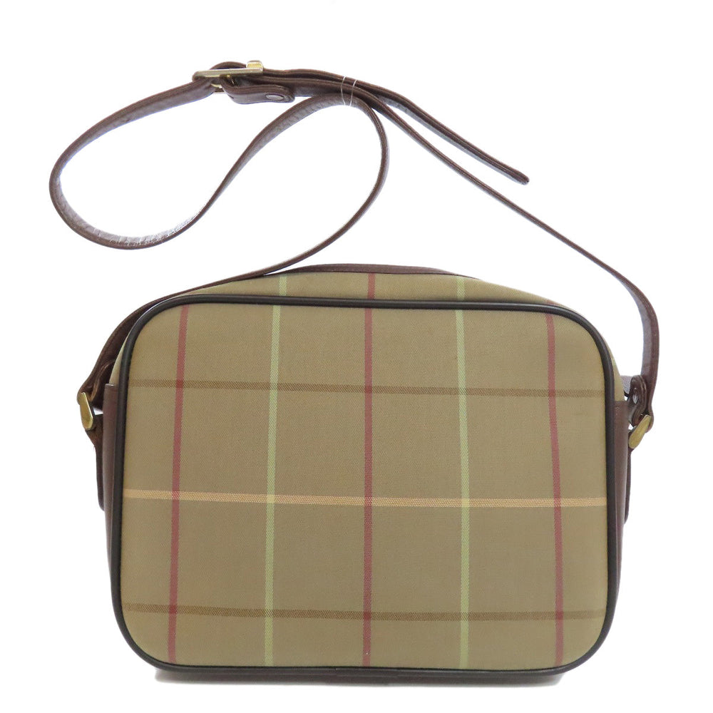 BURBERRY Shoulder Bag canvas Brown Check Pattern Women Used Authentic