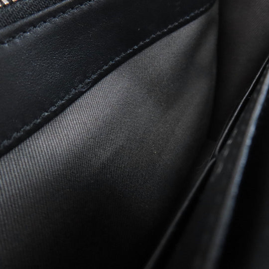 JIMMY CHOO Long Wallet Purse leather black studded chain wallet
