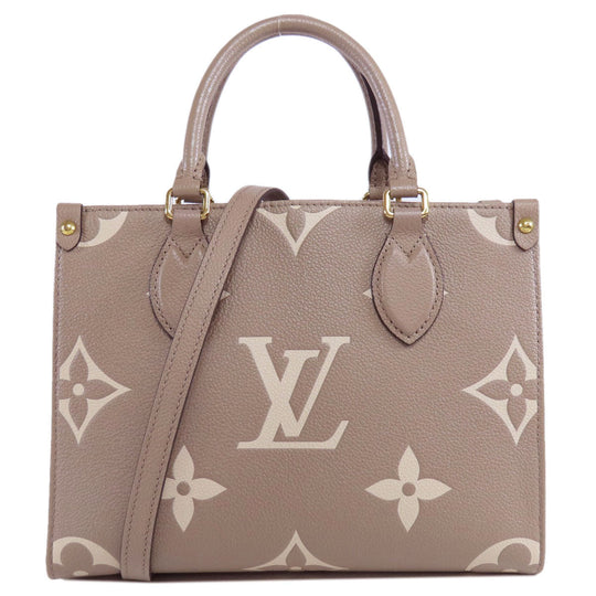 LOUIS VUITTON Handbag M45779 Ann Platt gray On the Go PM Tourtrail Crème
