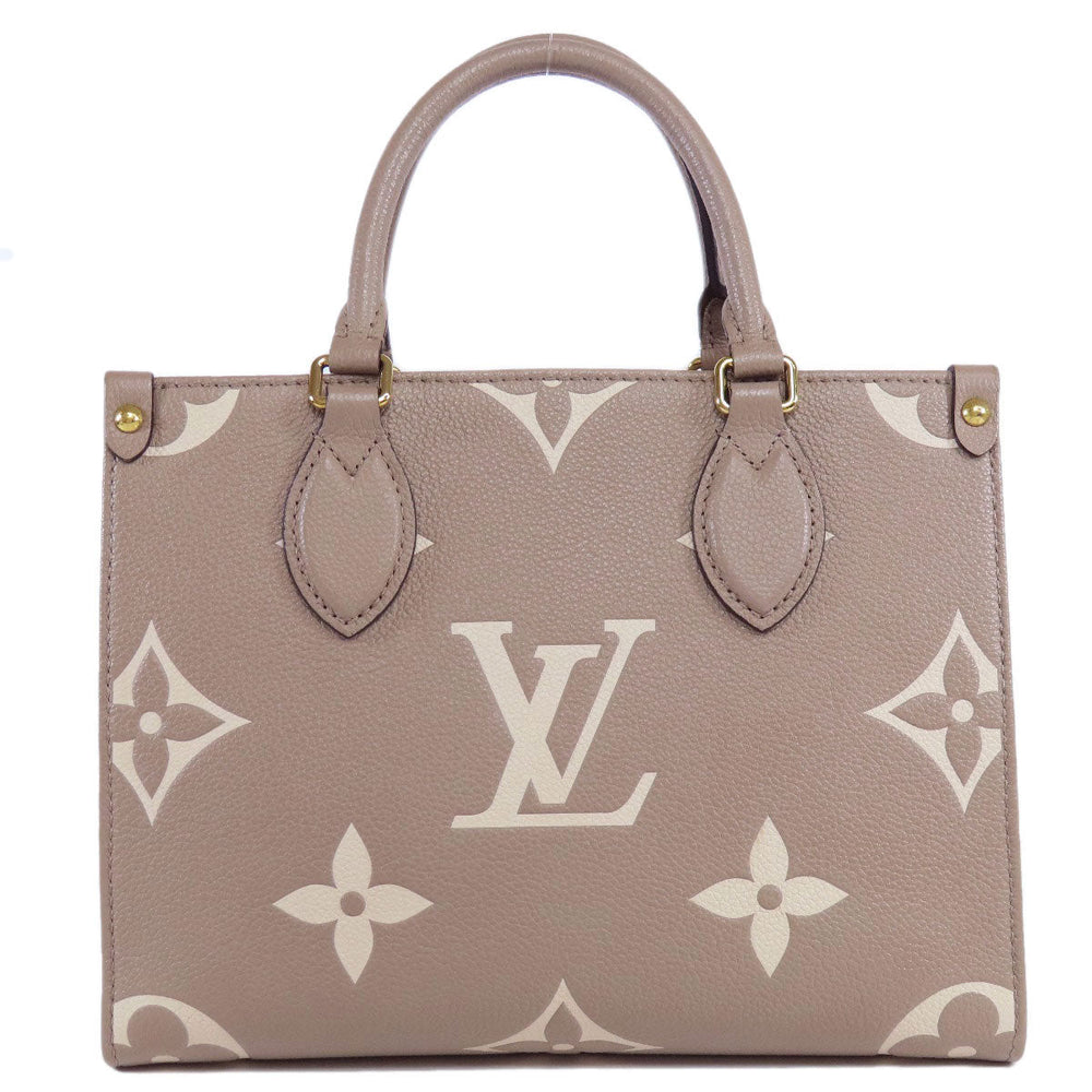 LOUIS VUITTON Handbag M45779 Ann Platt gray On the Go PM Tourtrail Crème