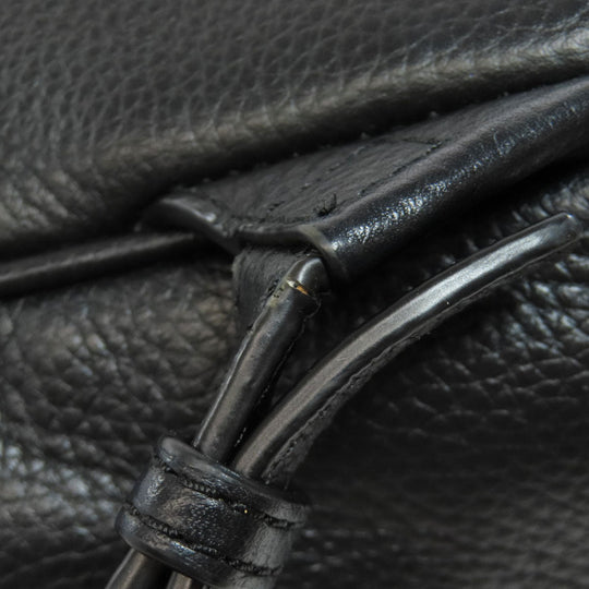 MICHAEL KORS Backpack leather black logo Women Used Authentic