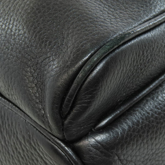 MICHAEL KORS Backpack leather black logo Women Used Authentic