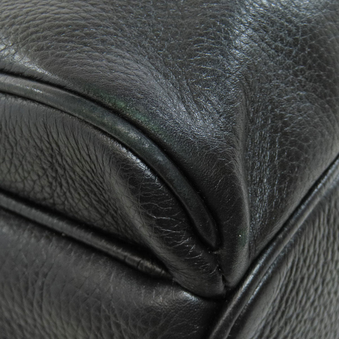 MICHAEL KORS Backpack leather black logo Women Used Authentic