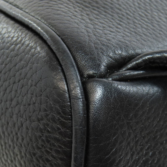 MICHAEL KORS Backpack leather black logo Women Used Authentic