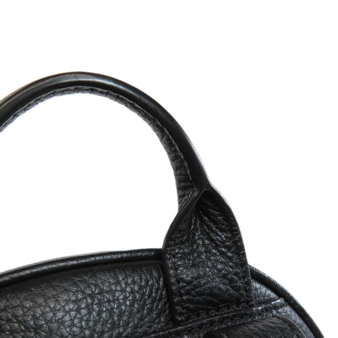 MICHAEL KORS Backpack leather black logo Women Used Authentic