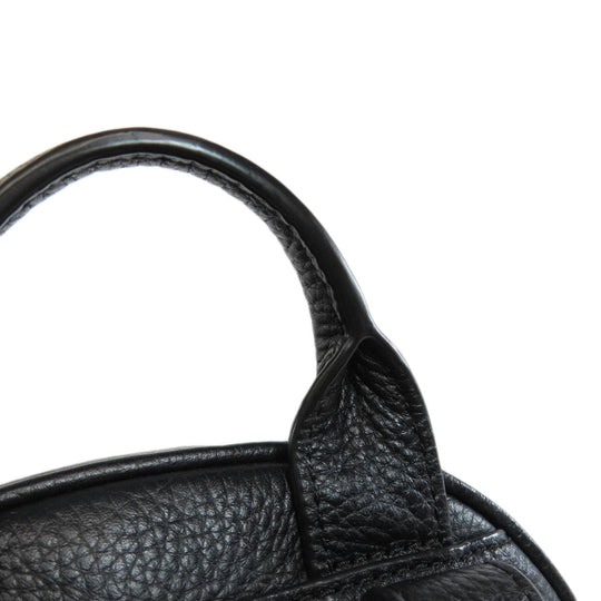 MICHAEL KORS Backpack leather black logo Women Used Authentic