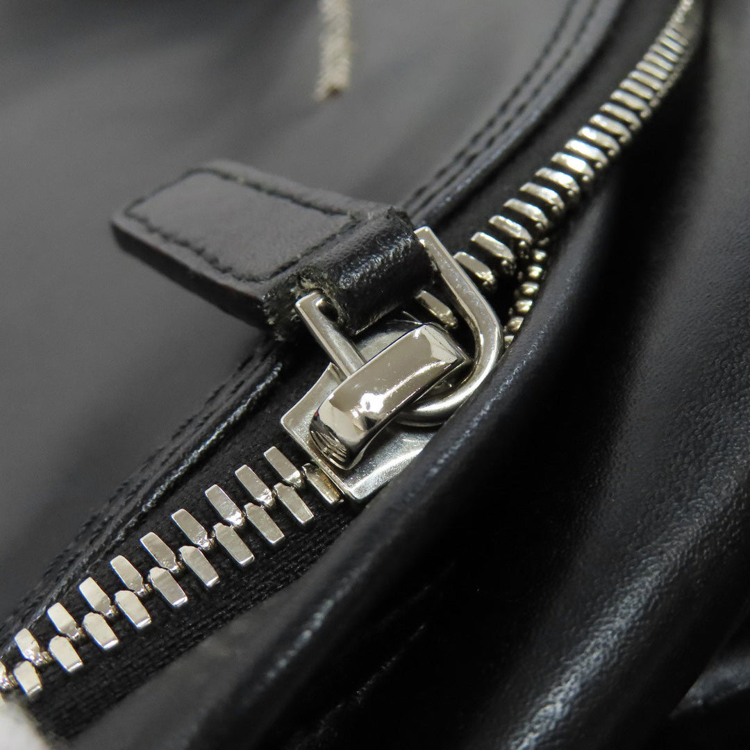 Givenchy Backpack leather black LOVE logo Women Used Authentic