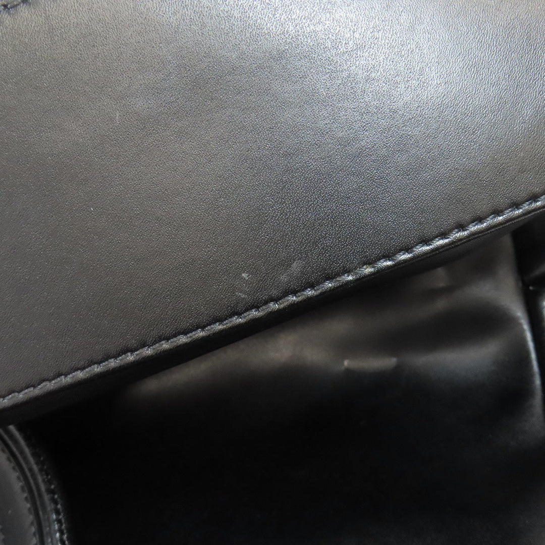 Givenchy Backpack leather black LOVE logo Women Used Authentic