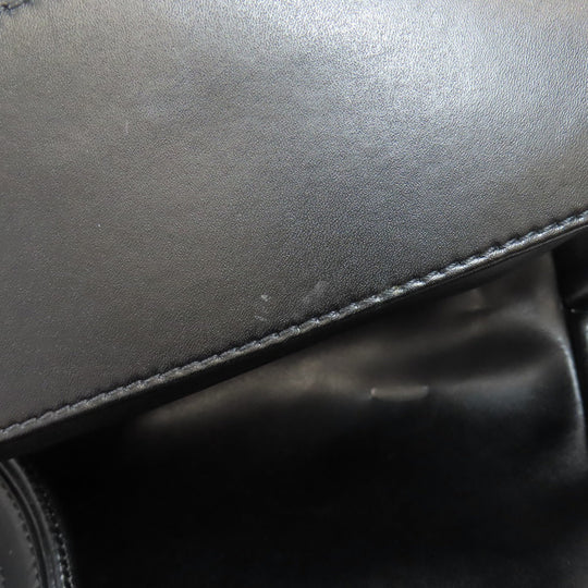 Givenchy Backpack leather black LOVE logo Women Used Authentic