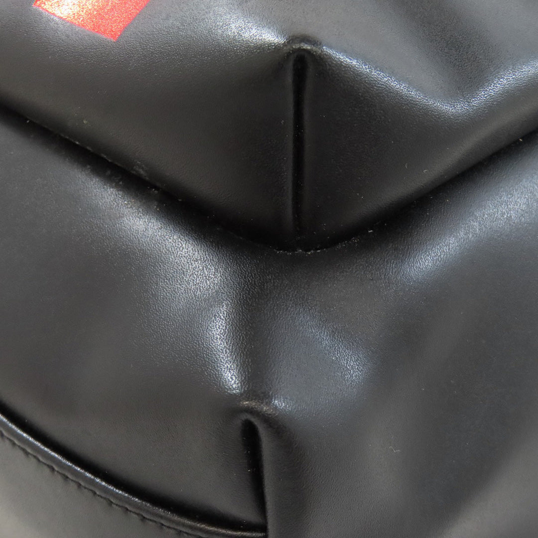 Givenchy Backpack leather black LOVE logo Women Used Authentic
