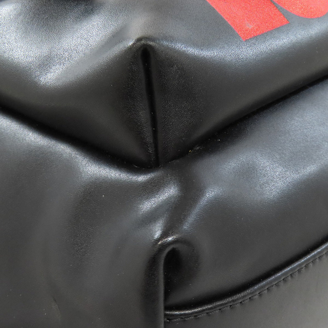Givenchy Backpack leather black LOVE logo Women Used Authentic