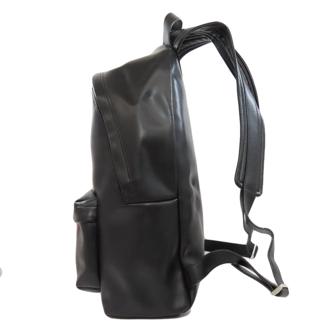 Givenchy Backpack leather black LOVE logo Women Used Authentic