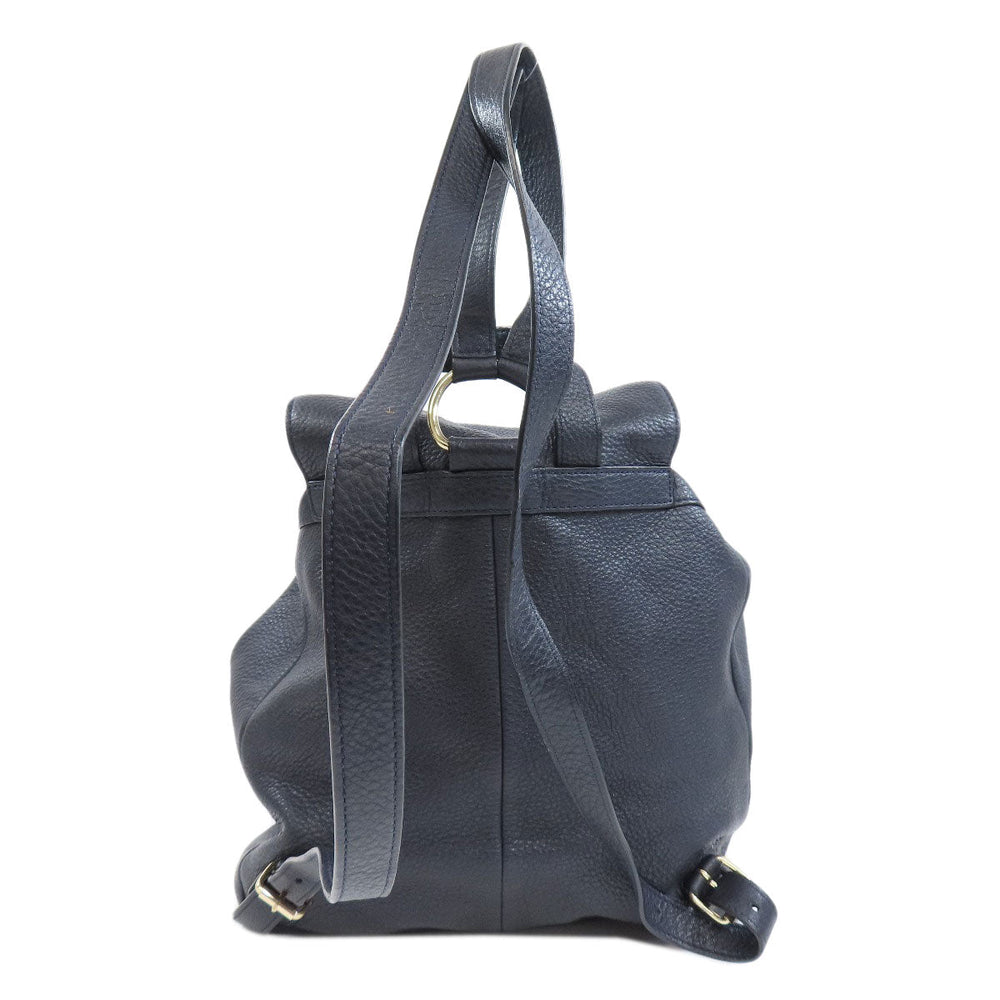 COACH Backpack F37410 leather Navy logo Women Used Authentic