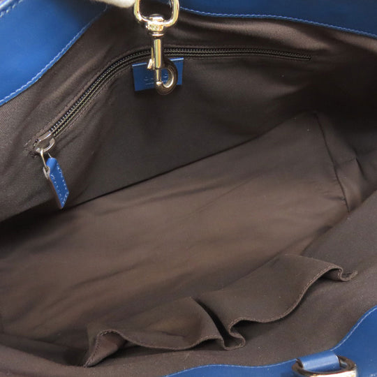 GUCCI Tote Bag 353397 leather blue Diamante Women Used Authentic