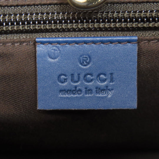 GUCCI Tote Bag 353397 leather blue Diamante Women Used Authentic
