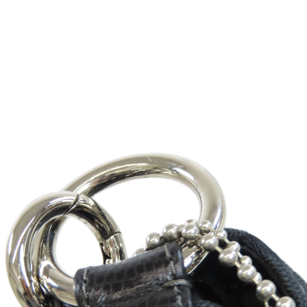 COACH Shoulder Bag F17798 canvas black Signature Women Used Authentic