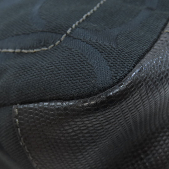 COACH Shoulder Bag F17798 canvas black Signature Women Used Authentic