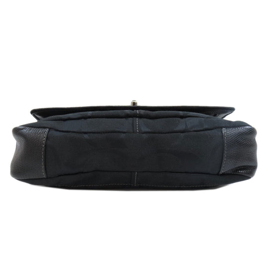 COACH Shoulder Bag F17798 canvas black Signature Women Used Authentic