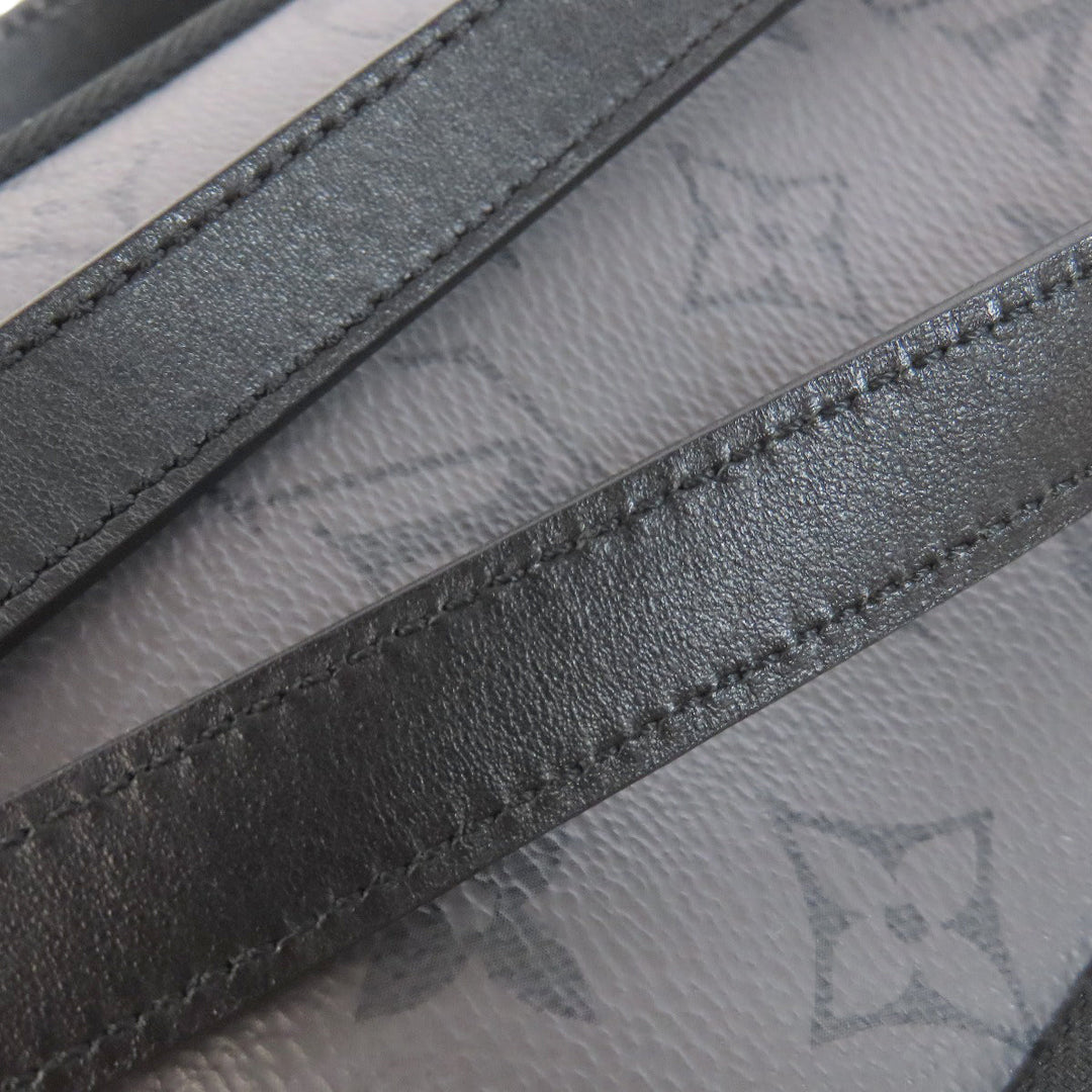 LOUIS VUITTON Shoulder strap M69534 Monogram Eclipse black Double phone pouch mens Used Authentic