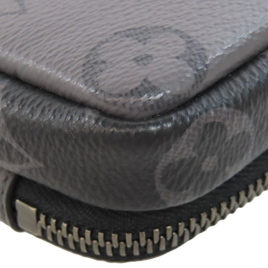 LOUIS VUITTON Shoulder strap M69534 Monogram Eclipse black Double phone pouch mens Used Authentic