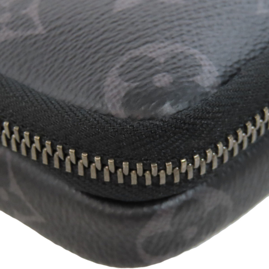 LOUIS VUITTON Shoulder strap M69534 Monogram Eclipse black Double phone pouch mens Used Authentic