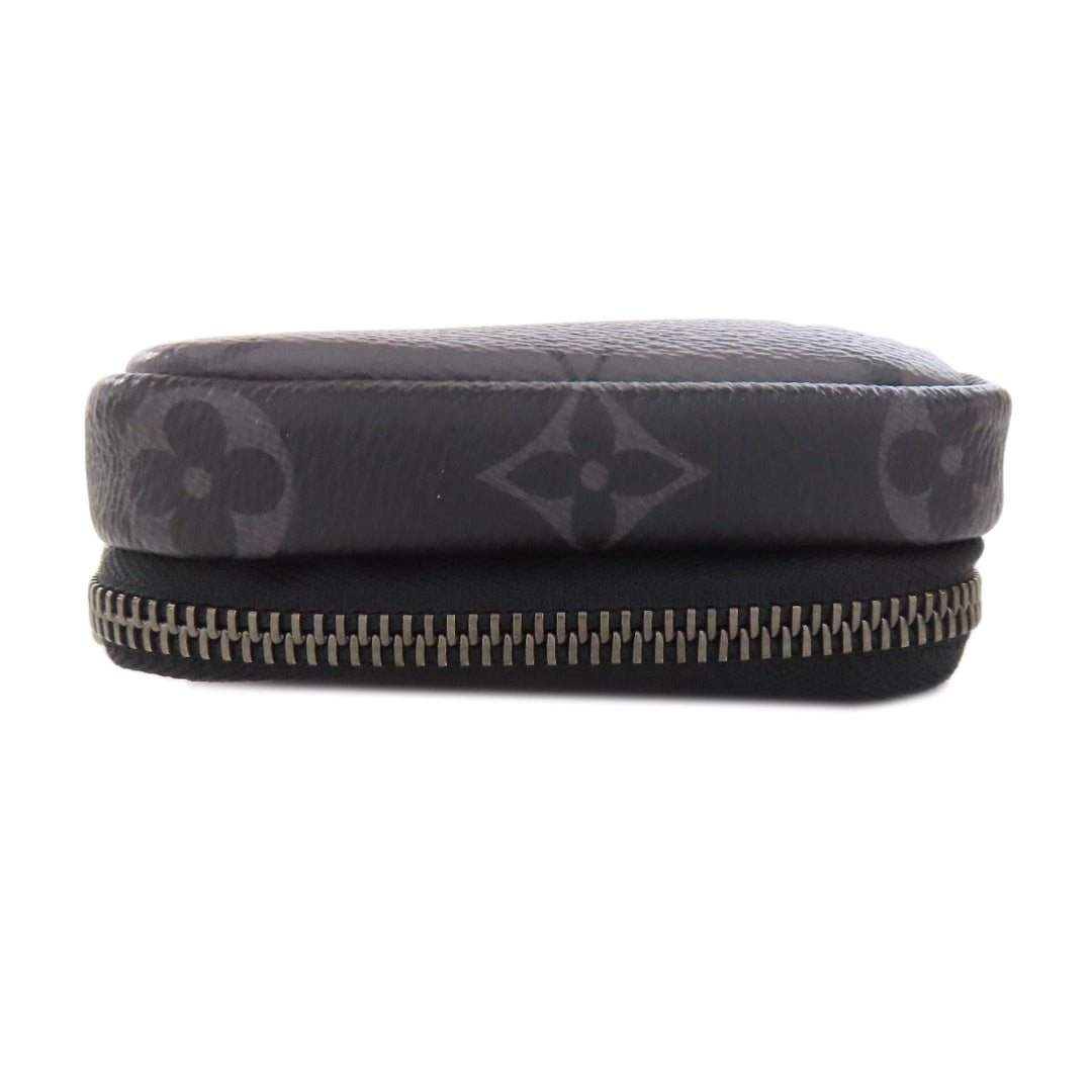 LOUIS VUITTON Shoulder strap M69534 Monogram Eclipse black Double phone pouch mens Used Authentic