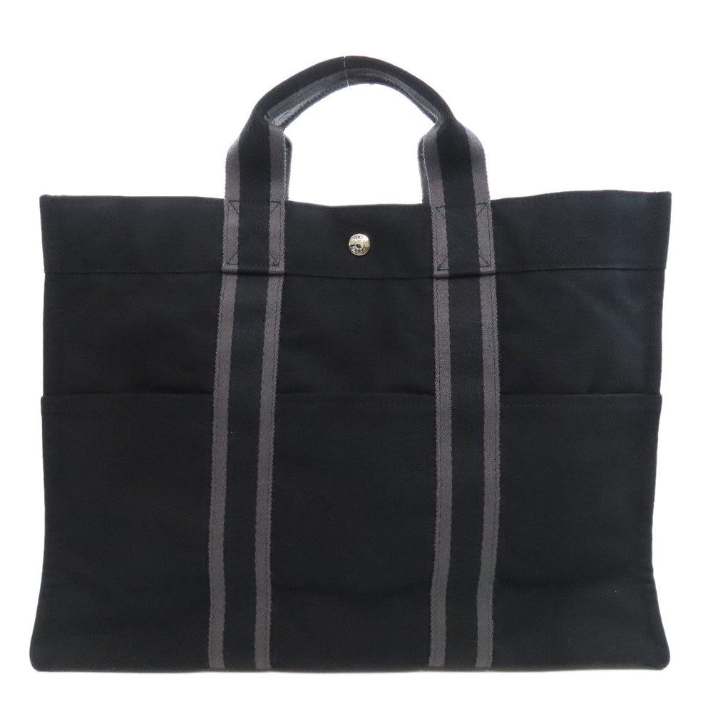 HERMES Tote Bag canvas black SackFool ToeMM Women Used Authentic