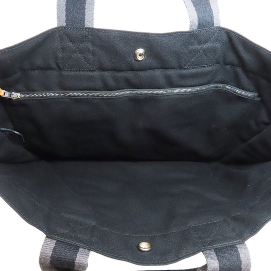 HERMES Tote Bag canvas black SackFool ToeMM Women Used Authentic