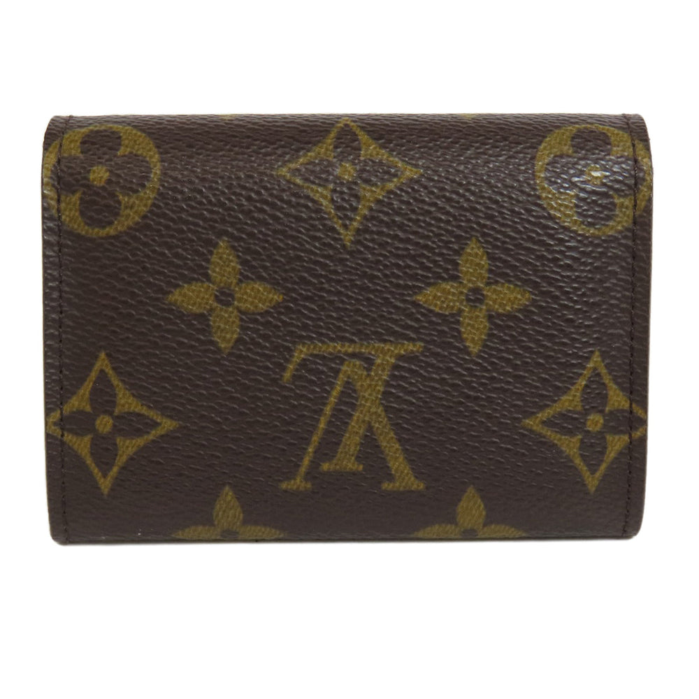LOUIS VUITTON Coin case M61930 Monogram canvas Brown Portonet Plat Women Used Authentic