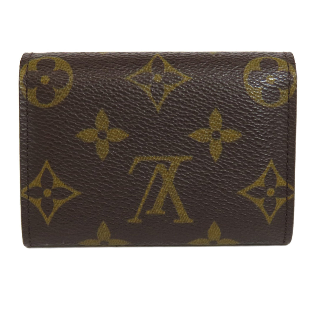 LOUIS VUITTON Coin case M61930 Monogram canvas Brown Portonet Plat Women Used Authentic