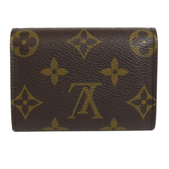 LOUIS VUITTON Coin case M61930 Monogram canvas Brown Portonet Plat Women Used Authentic