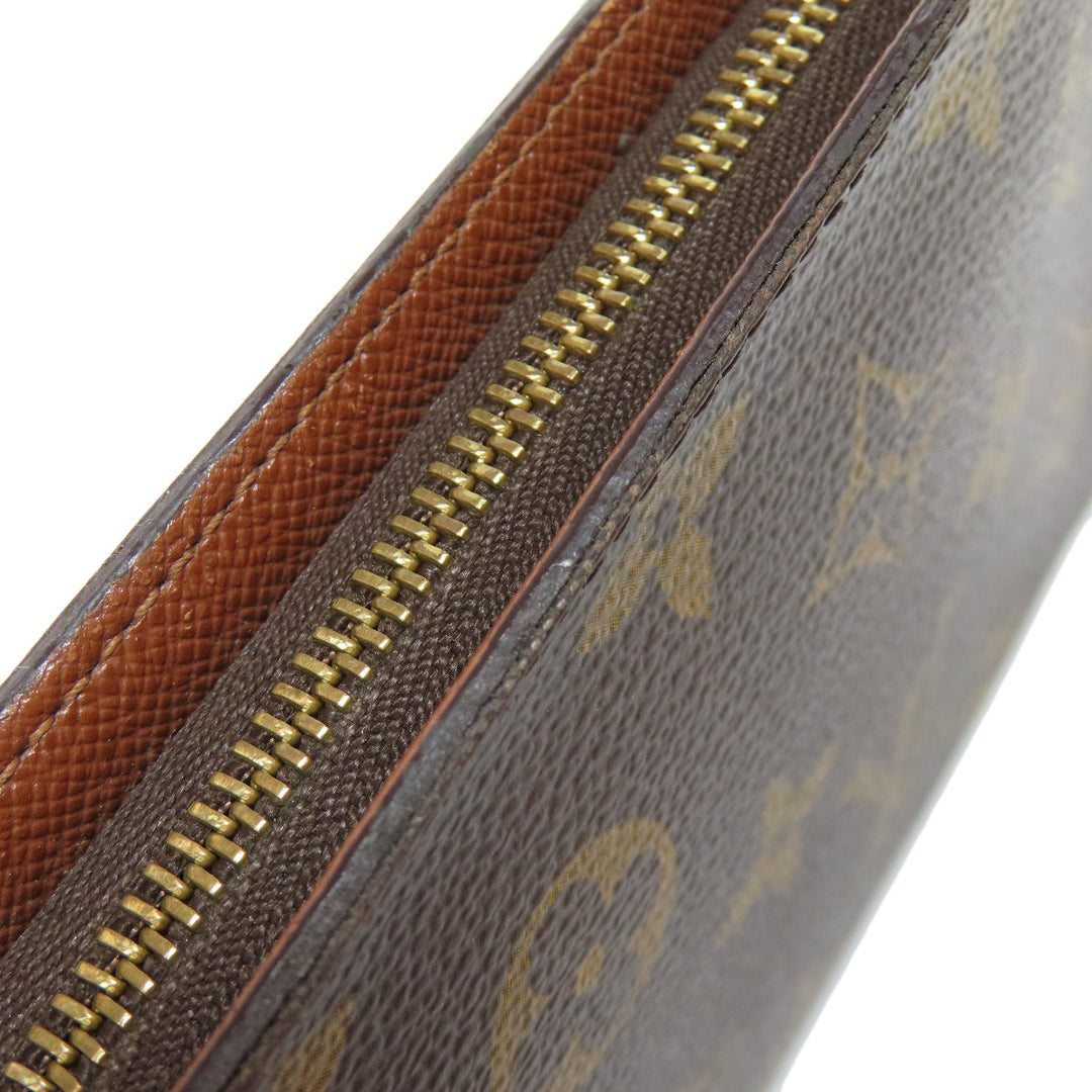 LOUIS VUITTON Long Wallet Purse M61727 Monogram canvas Brown Porto Monezup Women Used Authentic