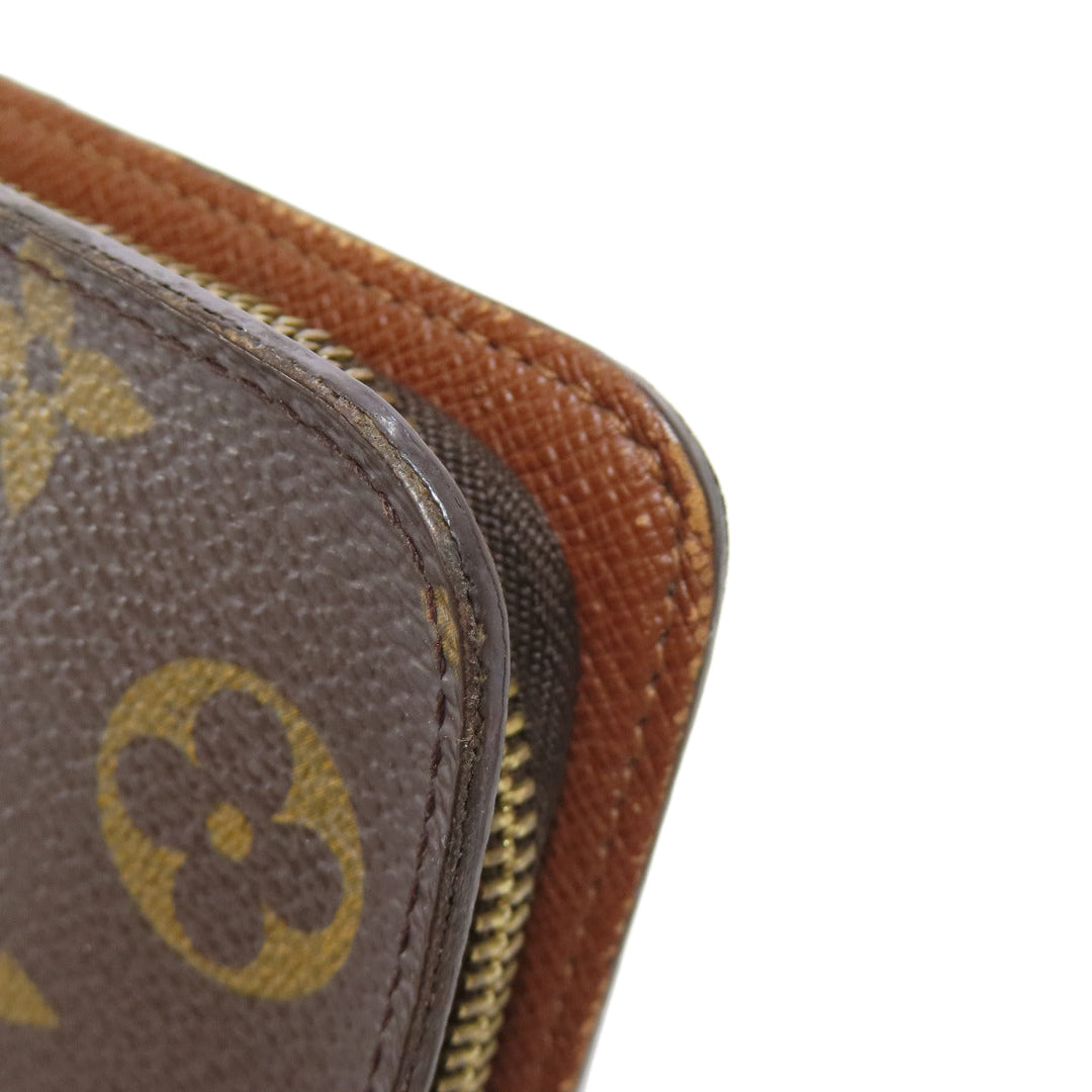 LOUIS VUITTON Long Wallet Purse M61727 Monogram canvas Brown Porto Monezup Women Used Authentic