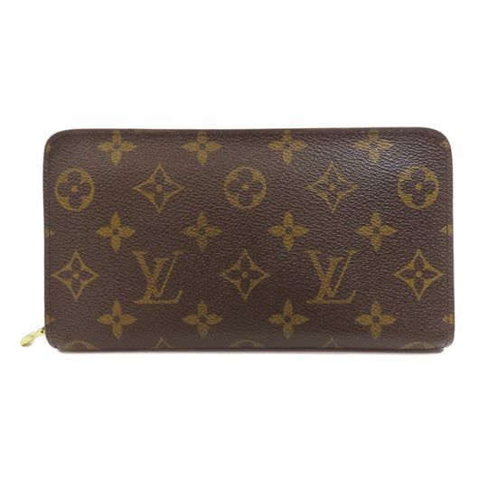 LOUIS VUITTON Long Wallet Purse M61727 Monogram canvas Brown Porto Monezup Women Used Authentic