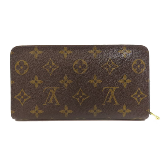 LOUIS VUITTON Long Wallet Purse M61727 Monogram canvas Brown Porto Monezup Women Used Authentic